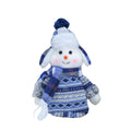 Cute Blue Fabric Snowman Doll for Christmas