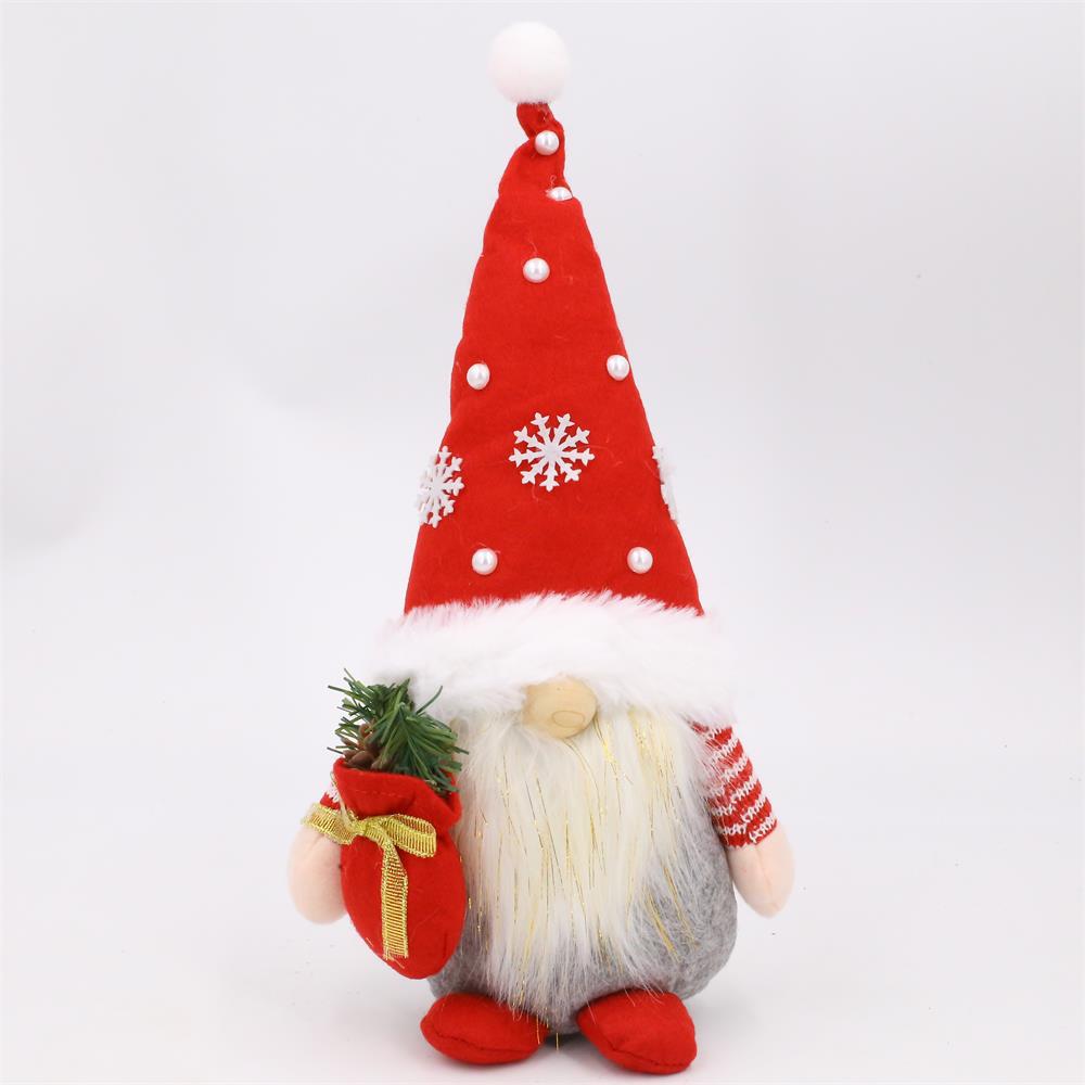 Red And Green Faceless Doll Christmas Decorations