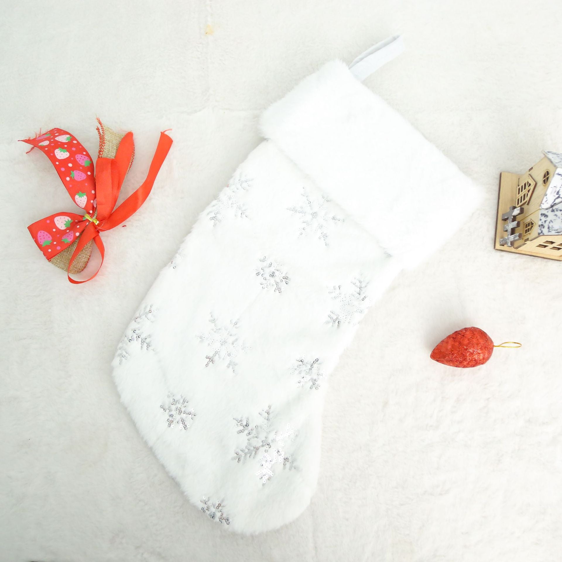 New Cross-Border Christmas Decorations Knitted Embroidered Letters Small Christmas Socks Hanging Ornaments Christmas Gift Socks