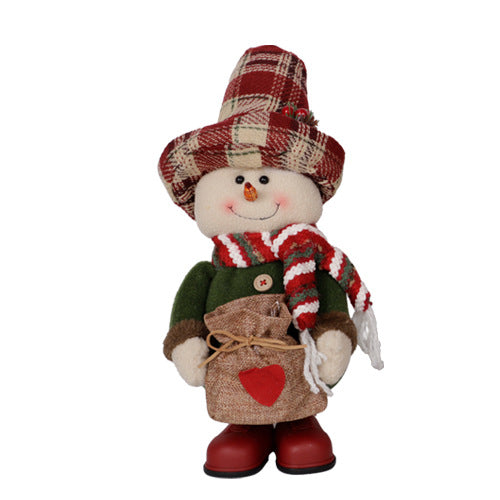 Apron-Clad Standing Plush Toy Christmas Decoration Gift