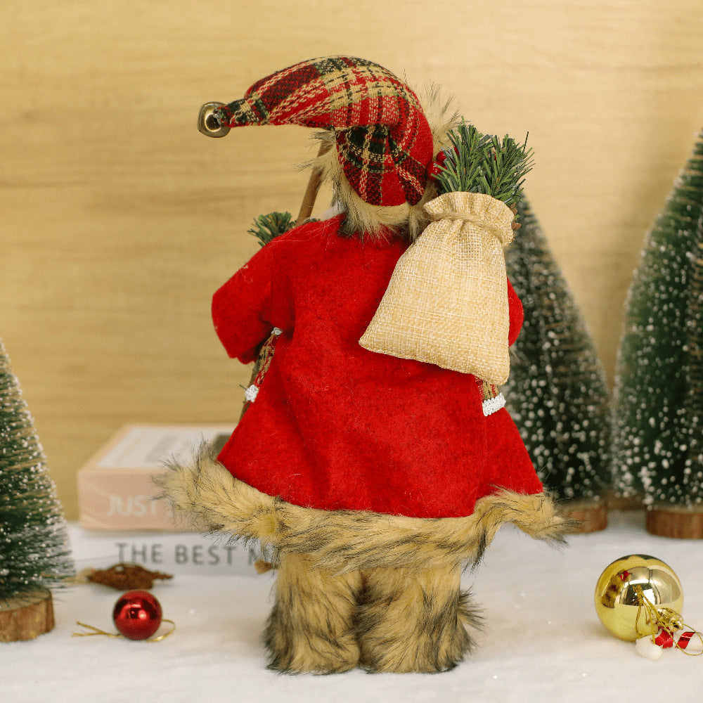 Cross-Border New Santa Claus Doll Christmas Decorations Standing Santa Claus Standing Decoration Doll Ornaments
